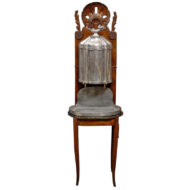 18th Century Rococo Italian Pewter Lavabo with Dolphin Motif on Wooden Stand