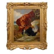 English Painting of Sporting Dog in the Brush