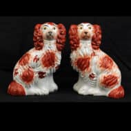 Pair of Red and White Dogs