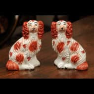 Pair of Red and White Dogs