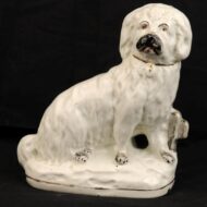 White Bearded Collie on Base