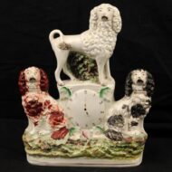 Three Dogs with Clock