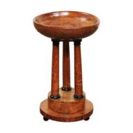 Austrian Biedermeier Wooden Compote with Classical Column Stand, circa 1840