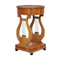 Austrian 1840s Biedermeier Sewing Table with Single Drawer and Veneered Top