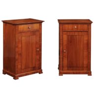 Pair of Austrian Biedermeier Cabinets with Single Drawer and Door, circa 1870