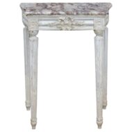French Neoclassical Period 1800s Painted Wood Console Table with Marble Top