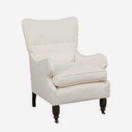 English Accent Signature Chair with Turned Legs and Dark Patina