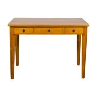 Austrian Biedermeier 1840s Walnut Desk with Three Drawers and Ebonized Accents