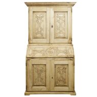 Spanish Late 18th Century Pine Secretaire with Slanted Desk and Geometric Panels