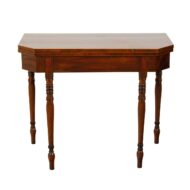 English Regency 1820s Lift Top Console Table with Turned Legs and Arrow Feet