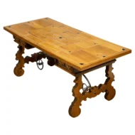 Italian Baroque Style 1880s Walnut Desk with Inlaid Top and Carved Lyre Base