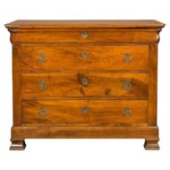 French Louis Philippe Style 19th Century Wooden Commode with Four Drawers