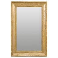 19th Century French Painted Wood Rectangular Mirror with Rustic Character