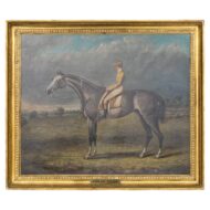 18 Th C English  Oil on Canvas Horse and Jockey Painting