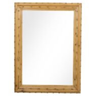 English Faux Bamboo Wall Mirror with Beveled Glass, circa 1890