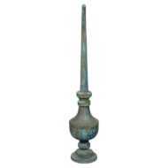 Victorian Period English 19th Century Copper Finial with Verdigris Patina