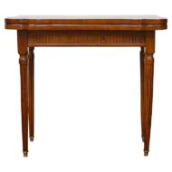 French Walnut Game Table with Marquetry and Reversible Felt Top, Circa 1880