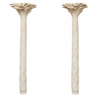 Hollywood Regency Palm Tree Wall Torchères, Dorothy Draper Inspired, US Wired