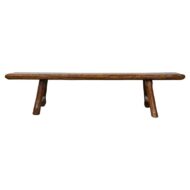 Rustic Pine Bench with Hand-Hewn Details – Versatile American Craftsmanship