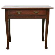 Antique Georgian Oak Side Table with Single Drawer, England, Circa 1800-1830