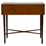 19th Century English Mahogany Drop-Leaf Table with Slender Tapering Legs