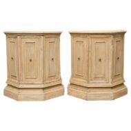 Pair of 19th Century Country French Pine Console Cabinets with Storage
