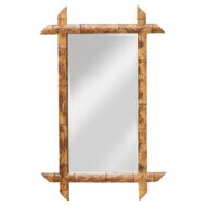 Harrison Van Horn Faux Bamboo Mirror, 20th Century, Handcrafted Elegance