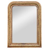 French Louis-Philippe Gilded Mirror with Beaded Trim, circa 1900