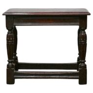 19th Century English Oak Joint Stool with Turned Legs