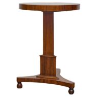 English 19th Century Rosewood Pedestal Table with Triangular Base