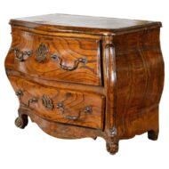 French Miniature Bombé Commode in Walnut, 19th Century