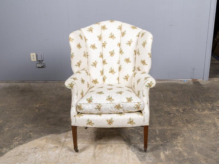 English Regency Wingback Armchair on Casters, Circa 1820 - Image 11
