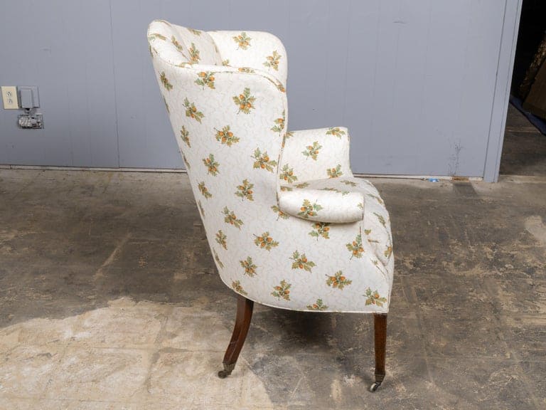 English Regency Wingback Armchair on Casters, Circa 1820 - Image 4