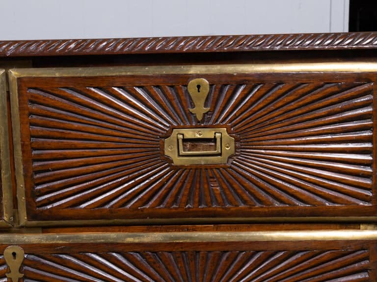 Pair of 19th Century Anglo-Indian Carved Chests on Custom Metal Stands - Image 11