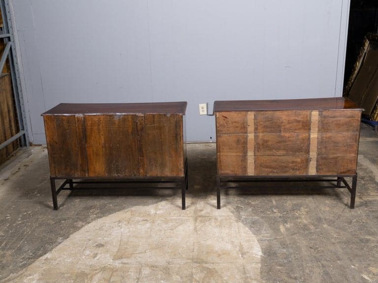 Pair of 19th Century Anglo-Indian Carved Chests on Custom Metal Stands - Image 3