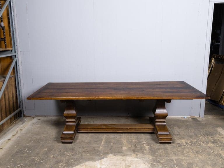Large English Oak Dining Table, Extension with Leaves, Circa 1900 - Image 19