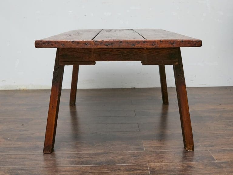 18th Century Spanish Walnut Low Table with Angled Legs - Image 8