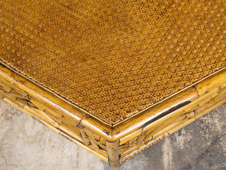 English Faux Bamboo and Cane Hexagonal Coffee Table, circa 1900 - Image 10