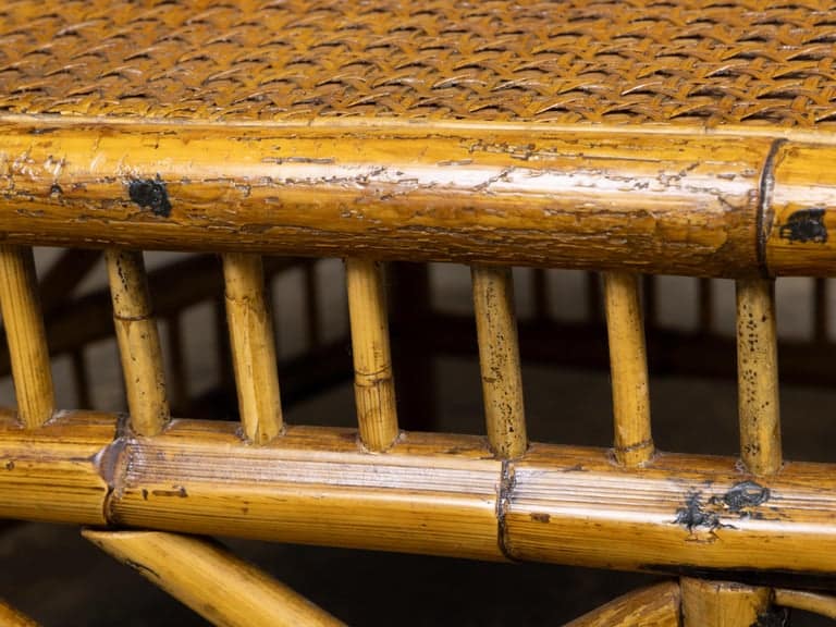 English Faux Bamboo and Cane Hexagonal Coffee Table, circa 1900 - Image 6