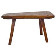 Spanish Rustic Slab Oak Work Table or Low Bench, circa 1800