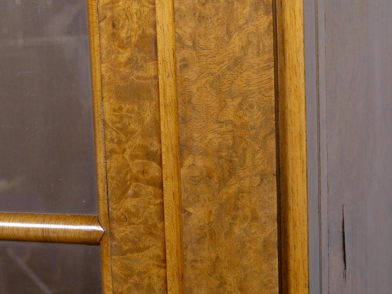 English 19th Century Burr Walnut Cabinet with Glazed Upper Doors - Image 13