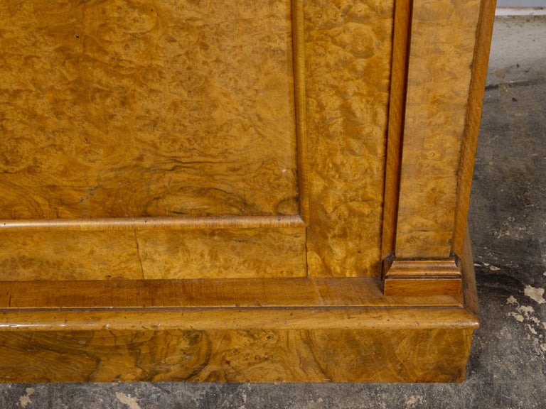 English 19th Century Burr Walnut Cabinet with Glazed Upper Doors - Image 12