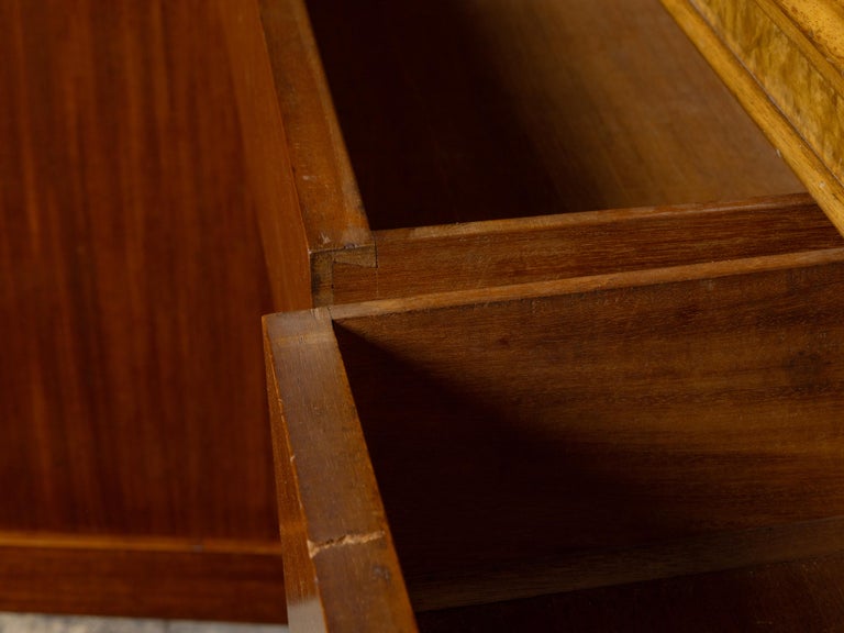 English 19th Century Burr Walnut Cabinet with Glazed Upper Doors - Image 6