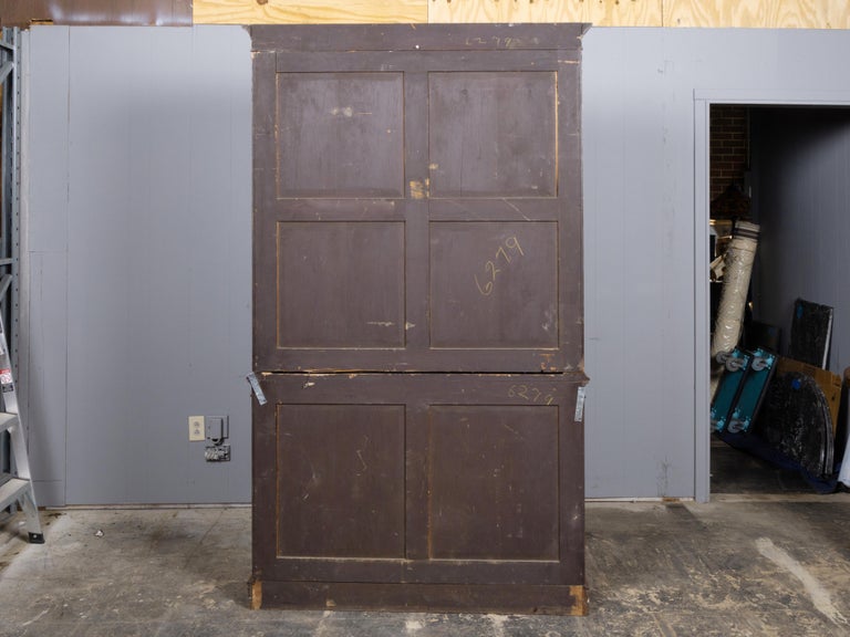 English 19th Century Burr Walnut Cabinet with Glazed Upper Doors - Image 3