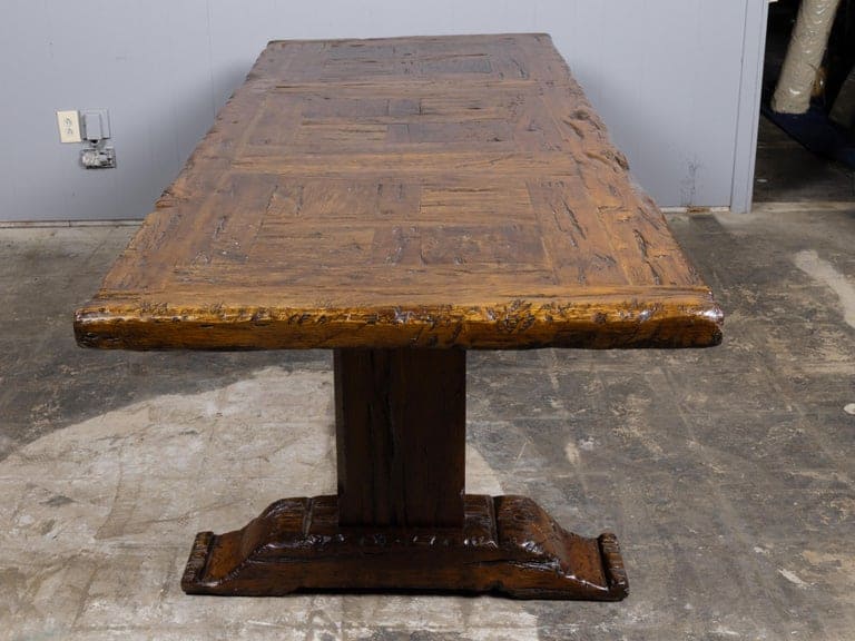 Large 18th Century Italian Walnut Refectory Table with Trestle Base - Image 5