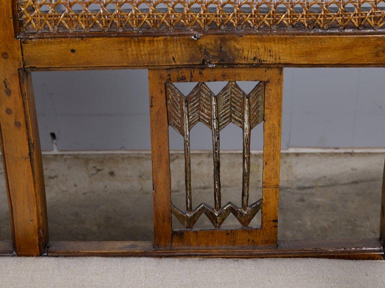 18th Century French Walnut and Cane Canapé with New Upholstery - Image 13