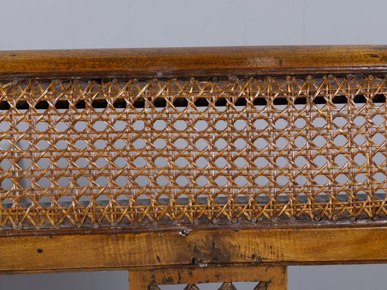 18th Century French Walnut and Cane Canapé with New Upholstery - Image 12