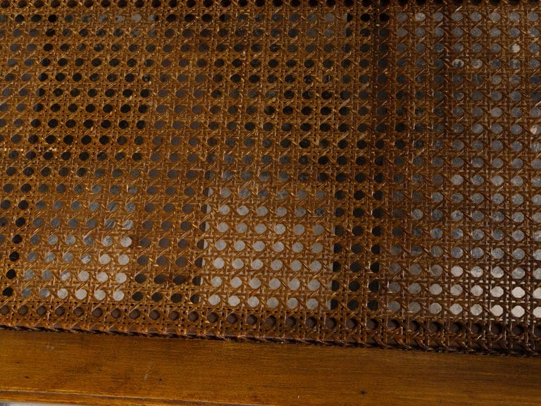 18th Century French Walnut and Cane Canapé with New Upholstery - Image 2