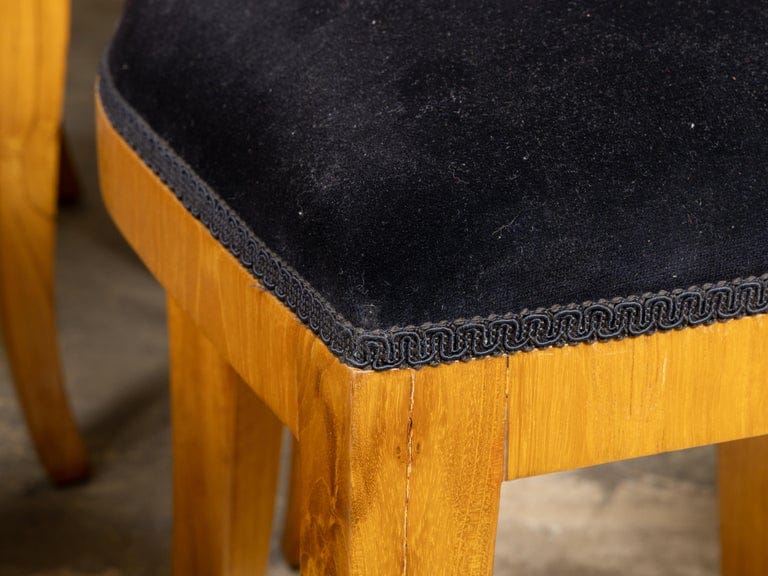 Set of 10 Walnut Biedermeier Style Dining Chairs, circa 1920 - Image 14