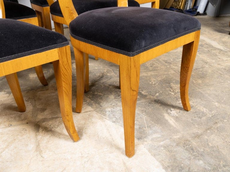 Set of 10 Walnut Biedermeier Style Dining Chairs, circa 1920 - Image 13